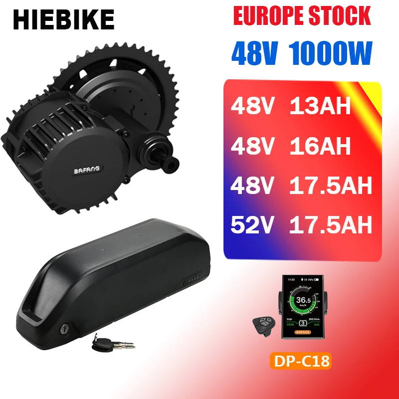 48v 1000w Bafang мотор BBSHD BBS03B Электрический велосипед конверсионный комплект с