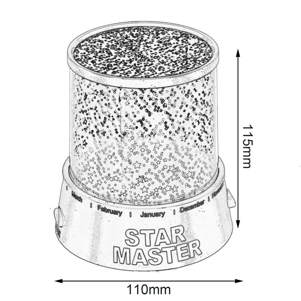 

Christmas Gift LED Starry Decor Projector Sleep Light Projection Lamp Starry Sky Star moon Master forKids Baby Room Romantic Led