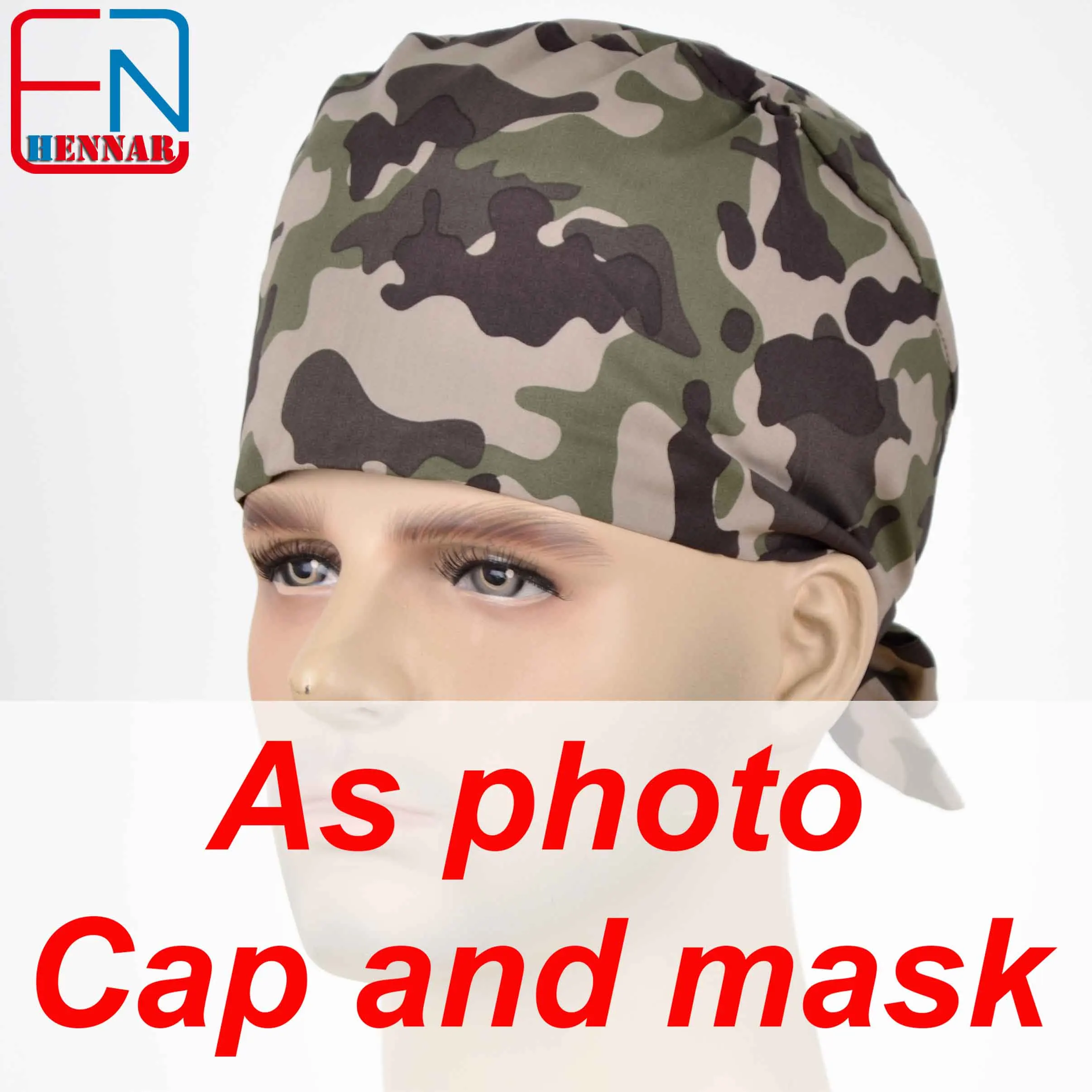 Cap and mask Новинка 180413 бренд hennar унисекс хирургические шапки aiyan xingqiu - Цвет: Cap and mask