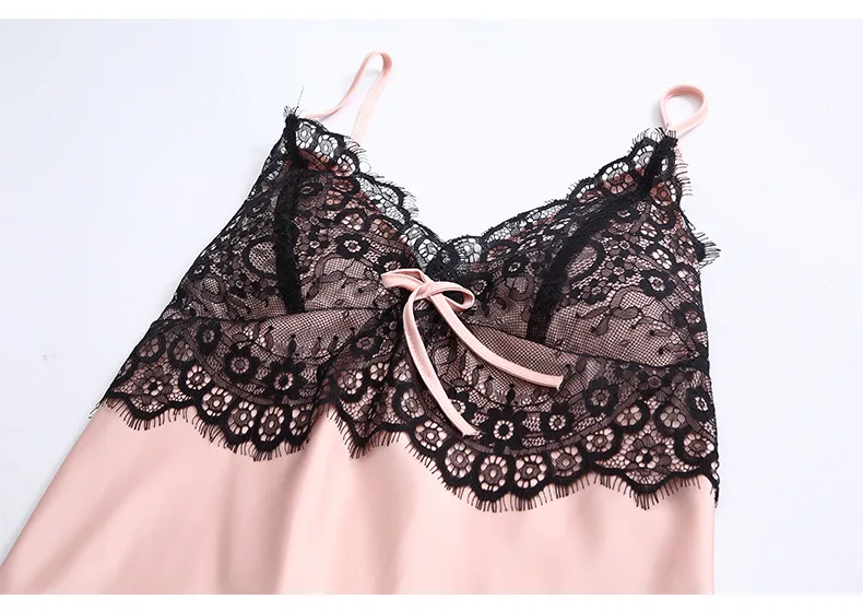 

Satin 2PCS Sleepwear Lace Trim Robe Set Lady Summer Nightgown Bathrobe Women Kimono Gown Sexy Nightdress Sexy Home Clothes