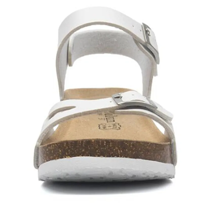 

New Woman wedges cork sandals women floral print platform gladiator sandalias clip toe cork beach flip flops 35-40 White Silver