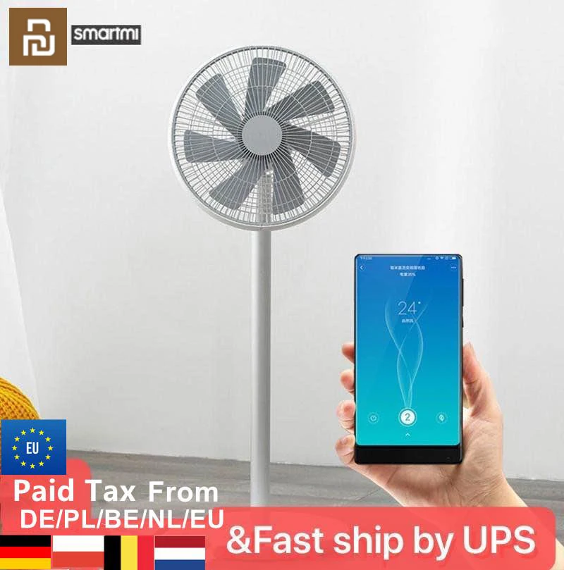 Verkauf Smartmi Boden Fan 2S Wind 4 Lüfter Rotierenden Elektrischen Wiederaufladbare Fan 2 Telefon App Fernbedienung Natürliche Wind Fans