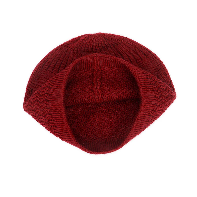 

Winter Knitted Hats Unisex Classic Caps Keep Warm Pullover Hat Women Men Thick Baotou Cap Solid Color Beanie Casual Hedging Caps