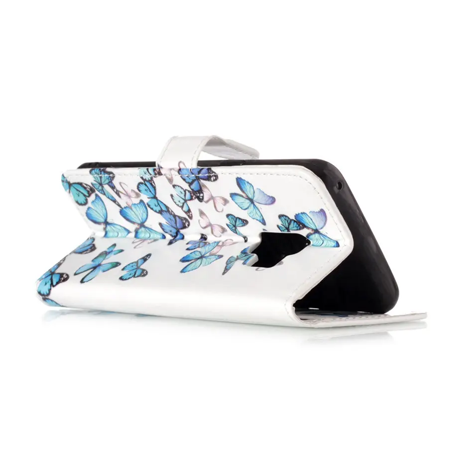 Кожаный чехол с милым рисунком для телефона Samsung Galaxy S9 S8 Plus S7 S6 Edge S5 j3 j5 j7 2017 2016 2015 Note