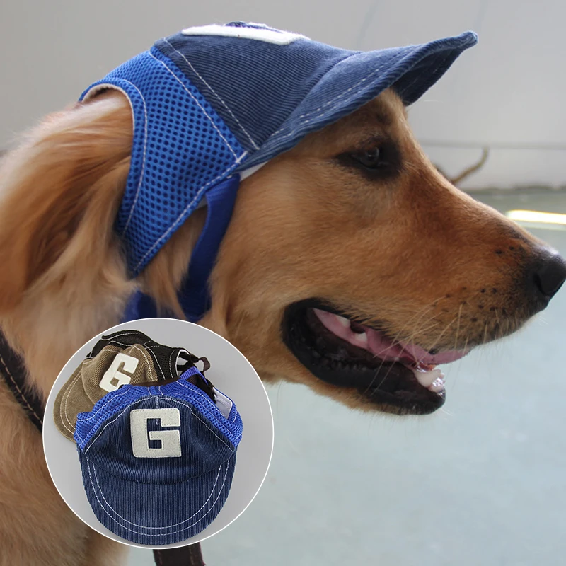 Милая летняя бейсболка для домашних животных дышащая с отверстиями ушей