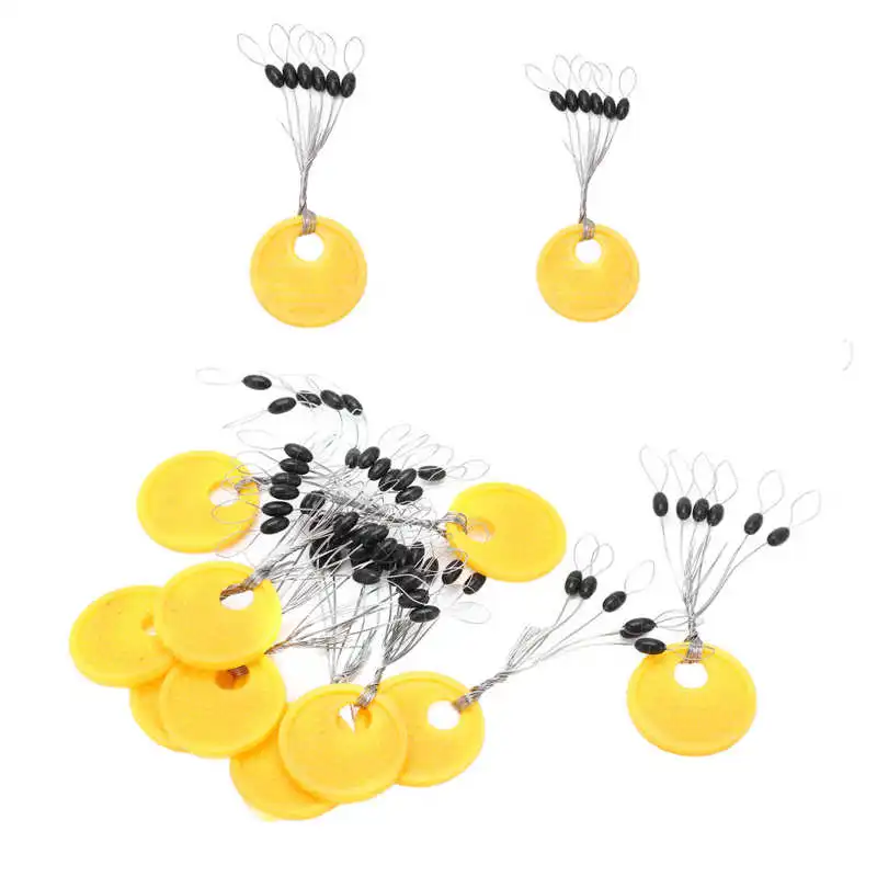 

10pcs Fishing Float Stopper Sinker Stops Rubber Space Bean Fishing Float Resistance Anti-Strand Fishing Gear Connector Stopper