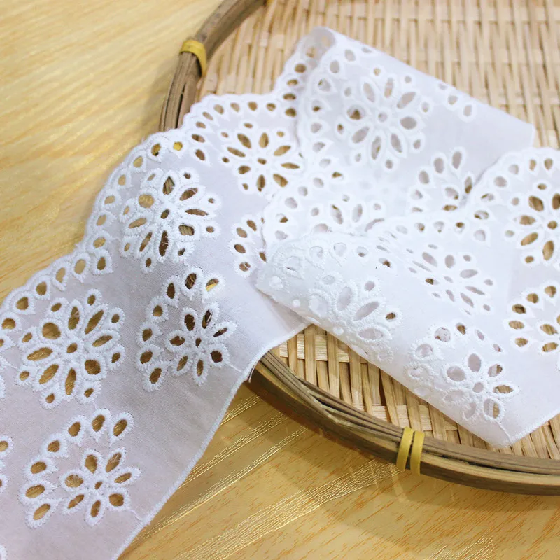 Ажурная кружевная отделка из чистого хлопка аксессуары для одежды ручной работы