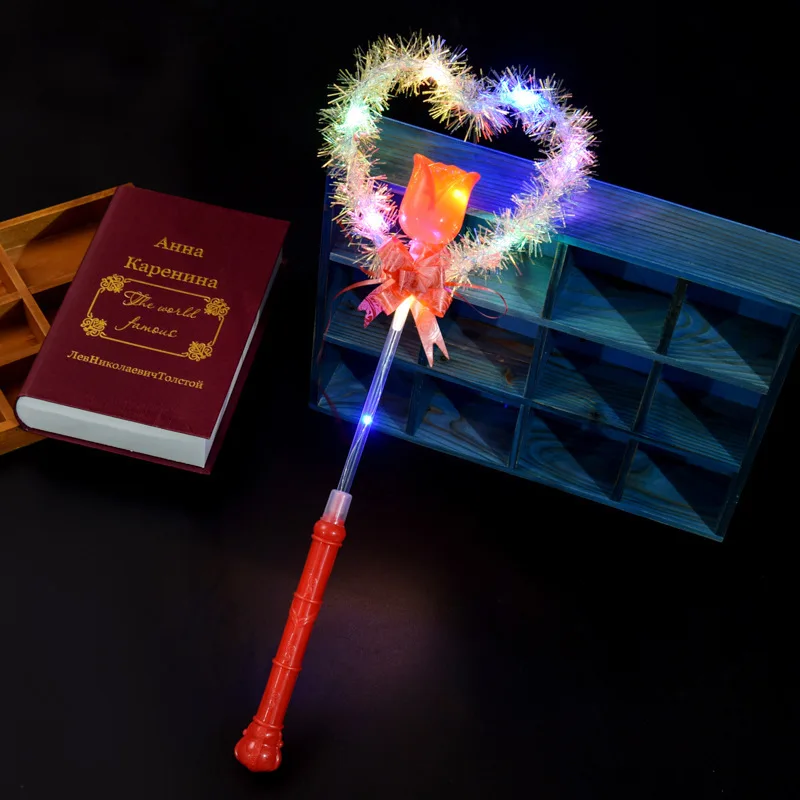 Christmas Lights Explosive Cartoon Flash Magic Wand Toy Glowing Fairy Glow Sticks Party Articles DIY Led Accessories | Дом и сад