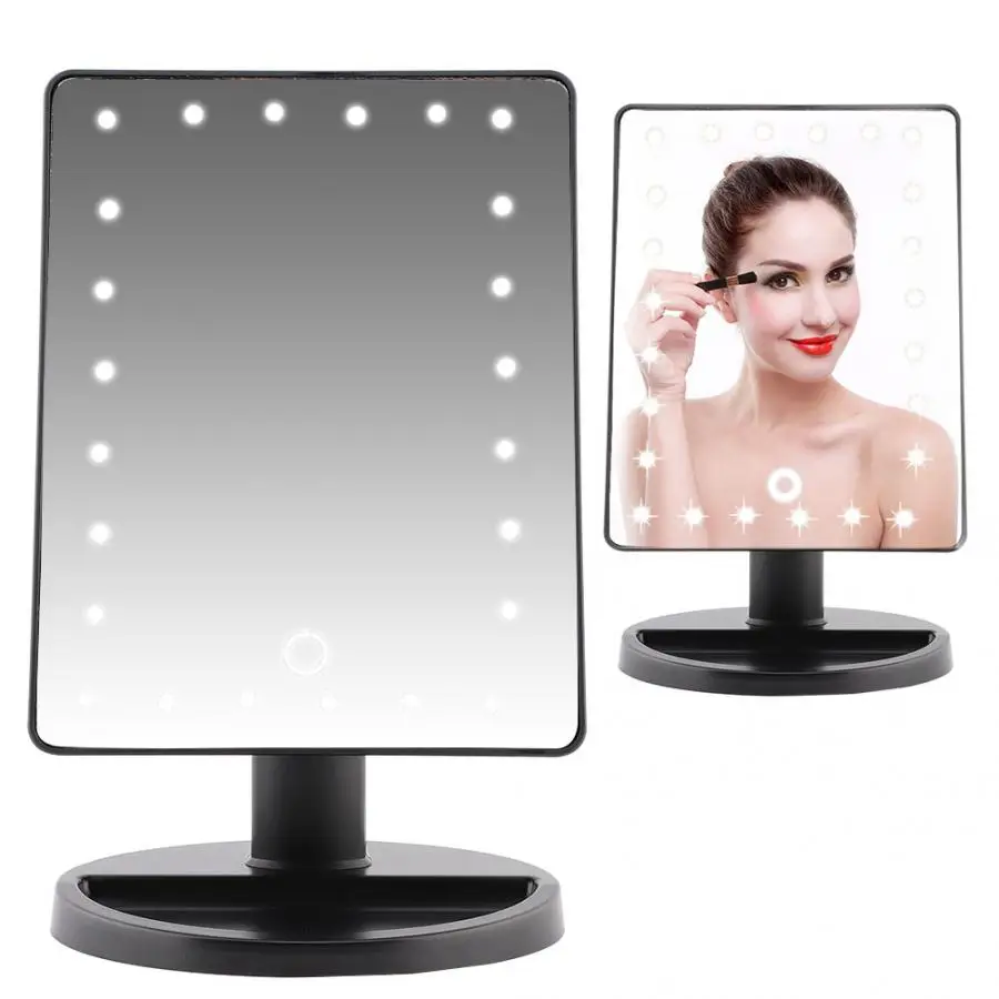 24LED 10X Manifying косметическое зеркало сенсорный экран батарея/USB источник питания