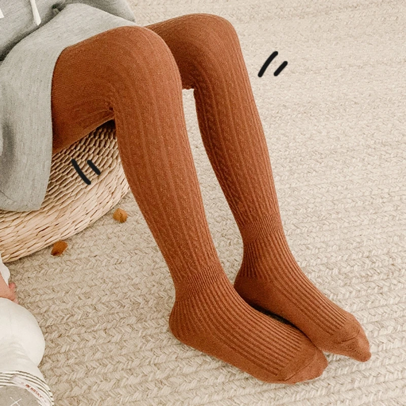 

Children Spring Autumn Winter Bowknot Tights Solid Cotton Baby Girls Pantyhose Kids Infant Knitted Collant Tights 1-12Years