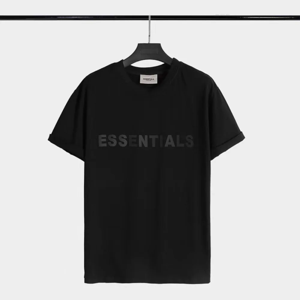 

2021 Oversized FOG Essentials T-Shirt Short Sleeve Tshirt Top Quality High Street Men Women Hip Hop Casual Tee T Shirts