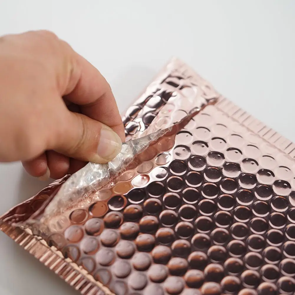 

1 pc Rose gold bubble envelopes/rose gold bubble mail and wedding gift wrapping mailing used For gift envelopes are bags ba J6T1