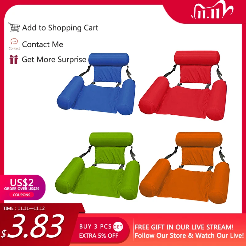

Swimming Floating Bed And Lounge Chair Water Floating Bed Water Hammock Swimming Pool Floating Chair inflatable Swimming Buoy