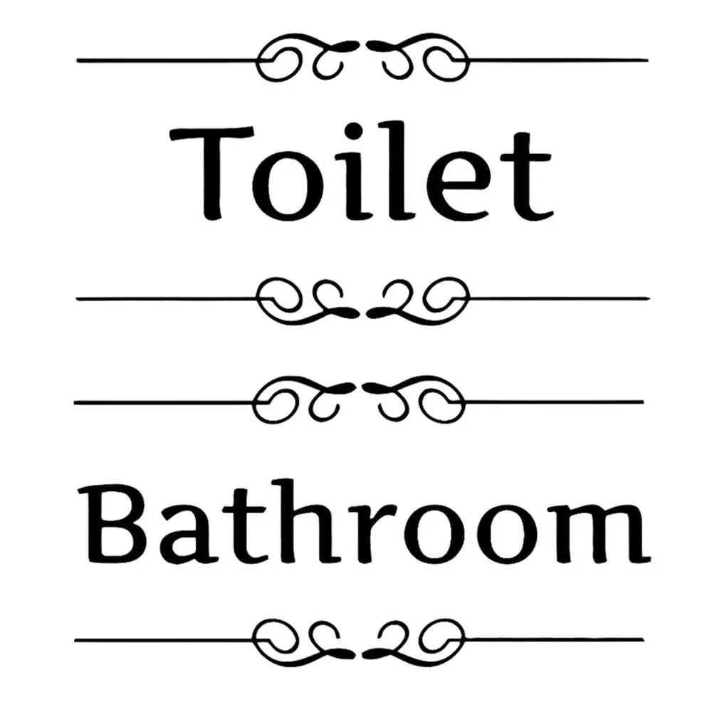 2 шт./компл. Туалет * 1 + ванная Знак наклейки на дверь креативные настенные с