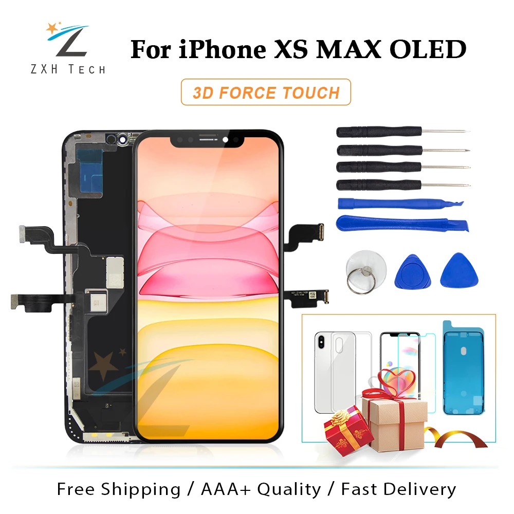 ЖК дисплей класса A ++++ Amoled для iPhone XS OLED в сборе OEM MAX мягкий с хорошим сенсорным