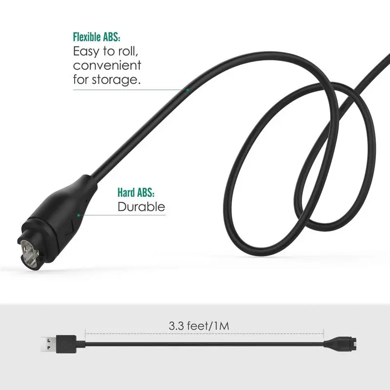 Replacement USB Data Sync Charging Cable Wire for Garmin Fenix 5/5S/5X/Forerunner 935/Quatix 5/Quatix 5 Sapphire/Vivoactive 3 Wa |