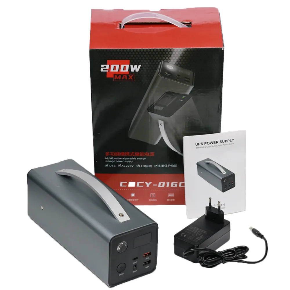 40000mAh Multifunctinal Power Station AC 220V Output USB Type-c Charging Device Emergency Energy Supply Signal Lights Bank | Автомобили и