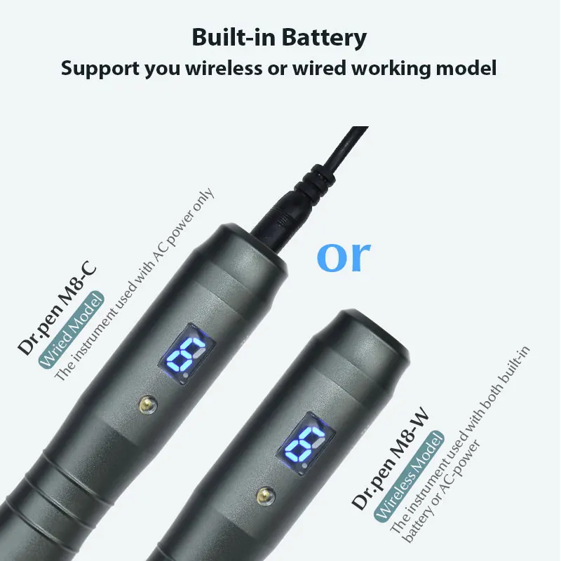 

Dr.Pen M8 Micro Needles Machine Dr Wireless Derma Pen with 2Pcs Cartidges Professional Microneedling MTS Tool Home Beauty Device