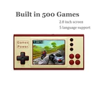 Мини-игровые консоли 8 бит портативная игровая консоль с 500 ретро классические игры 2,8 дюймовые видео-игры портативные