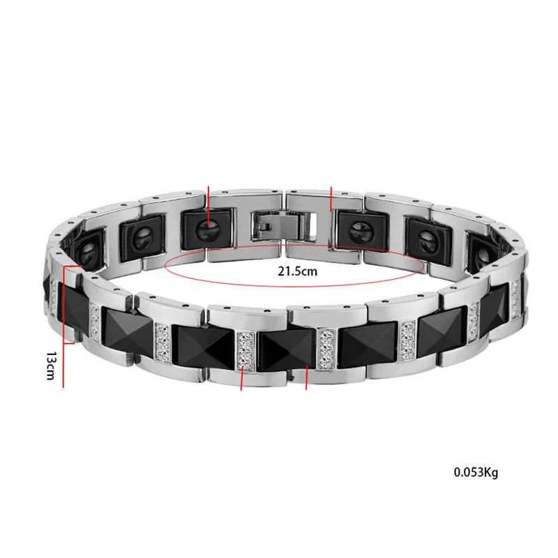 Черный керамический магнитный браслет NHGBFT для мужчин и женщин браслеты из