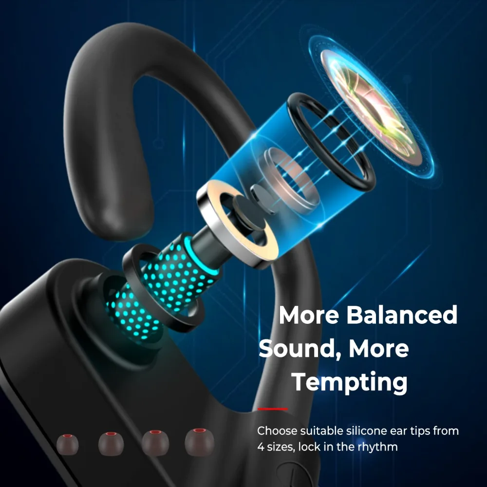 Mpow Flame 2 Sport Earphones Bluetooth 5.0 IPX7 Waterproof Earbuds 13 Hrs Long Standby CVC6.0 Noise Cancelling Earbuds with Mic