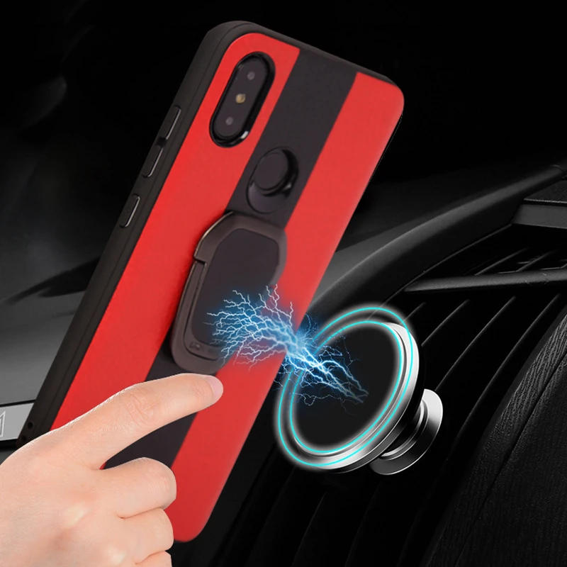 Luxury Car Phone Case For Xiaomi Mi 9 SE 9T A3 Pocophone F1 CC9 Cover TPU Edge Rotating Bracket Ring Redmi 7 7A K20 Pro Capa |