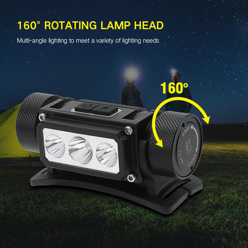 BORUiT B39 светодиодный налобный фонарь XM-L2+ 2* XP-G2 Макс. 21700/18650 лм налобный фонарь TYPE-C перезаряжаемый налобный фонарь для кемпинга и охоты