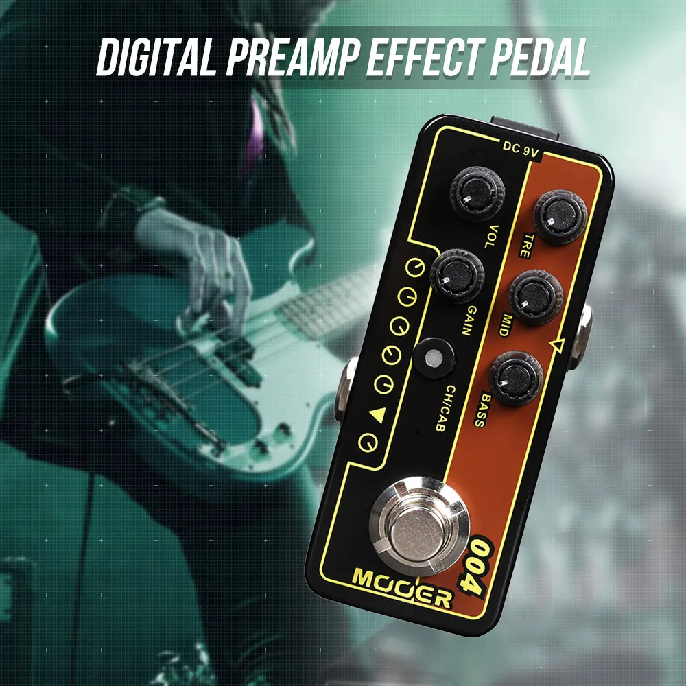 

MOOER MICRO PREAMP Series 004 Day Tripper 60's UK Twang Digital Preamp Preamplifier Guitar Effect Pedal True Bypass