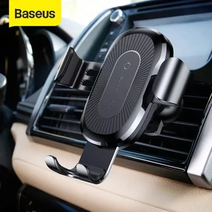 baseus air vent car wireless charger for iphone x xr xs max 10w fast wireless charger car phone holder for samsung s9 s8 free global shipping