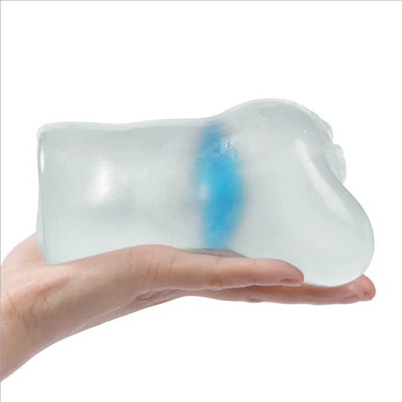 Прозрачная киска Мужской мастурбатор чашка настоящая Вагина силиконовый минет