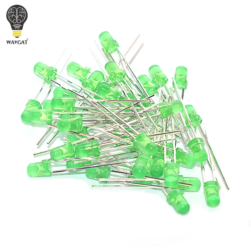 100 шт./лот 5 мм F3 3 светодиодный диодный светильник Ассорти набор зеленый синий