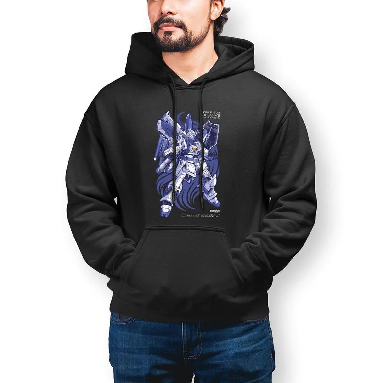 

Bandai Gundam RX-93 Ν Gundam Hoodies Manga Cotton Streetwear Pullover Hoodie Big Stylish Hoodie Mens