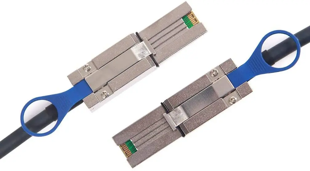 6G External Mini SAS SFF-8088 to SFF-8088 Cable, 100-Ohm, 0.5-m(1.64ft)