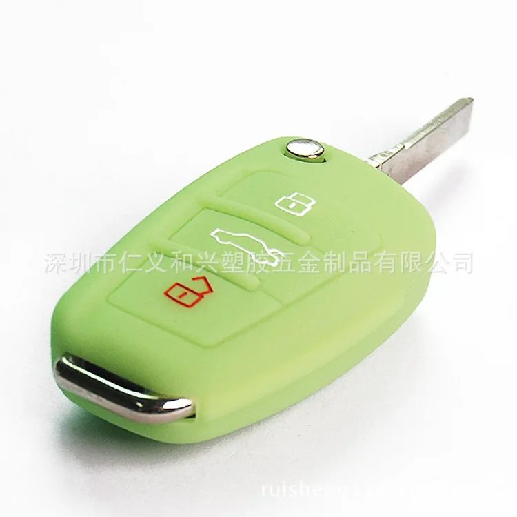 Применимый CHERY складной 3 ключа силиконовый чехол для ключей JAC пульт дистанционного управления мягкий Silcone ключ сумка Противоугонная Автомобильная крышка ключа
