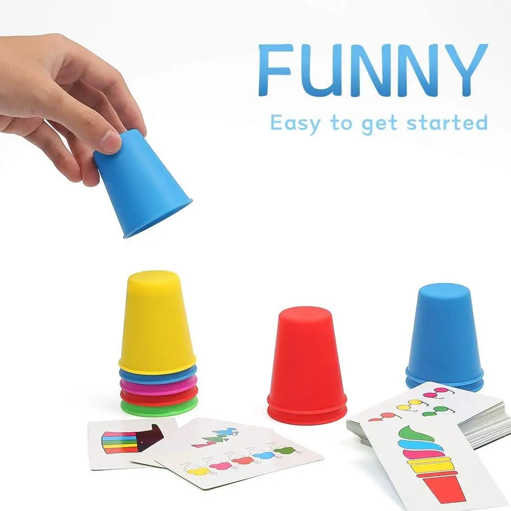 Скоростные игровые чашки Quick Cup Game Stack для детей в возрасте от 3 до 54 лет карты с