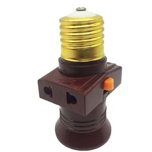 Многоцелевой патрон для лампы E27 с двойным винтом, патрон для розетки с вилкой Стандарта СШАЕС, основа для лампы, аксессуары для освещения 110-240 В