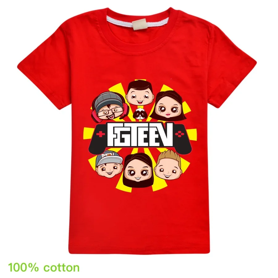 toddler Girls T-shirt 2020 Cartoon Baby Boy tops   FGTEEV  Fashion Cotton Girls Princess T Shirt Clothes for big  kids images - 6
