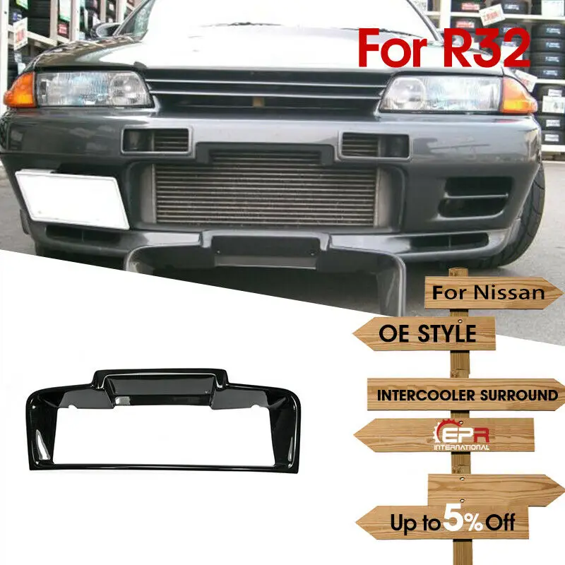 Для Nissan R32 Skyline GTR OE Style FRP волокно Неокрашенный передний бампер интеркулер