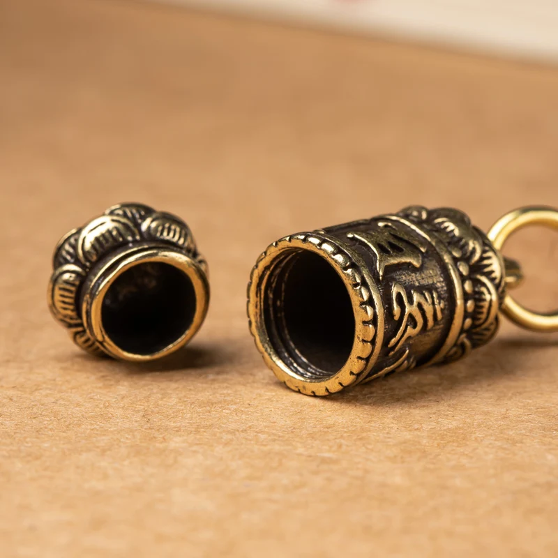 Брелок для ключей в буддистском стиле винтажный латунный с подвеской автомобиля