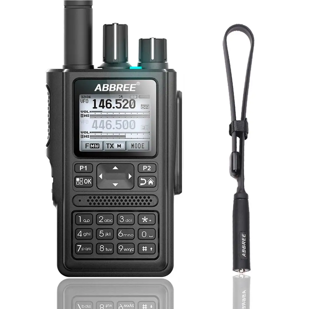 add tactical antenna ABBREE AR-F8 gps 6 полос(136-520 МГц) 8 Вт 999CH Многофункциональный VOX DTMF SOS lcd цветной любительский Ham двухстороннее Радио рация - Цвет: add tactical antenna