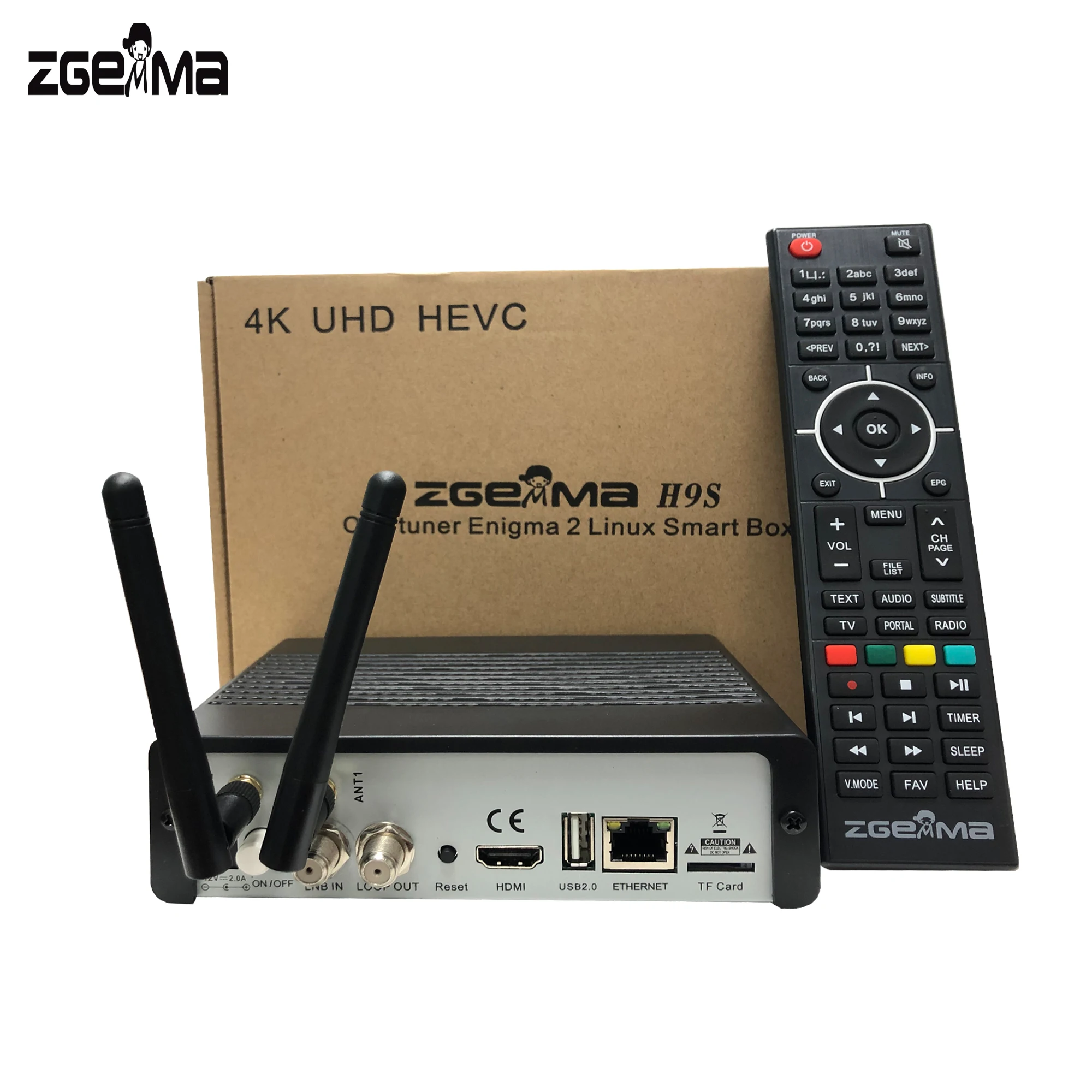 5 шт./лот ZGEMMA H9S с 300 МГц Wi Fi DVB S2X Multistream 4K со сверхвысоким разрешением Ultra HD