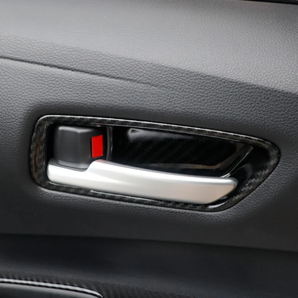 Стайлинг автомобиля углеродное волокно печать внутренняя дверная ручка Чаша