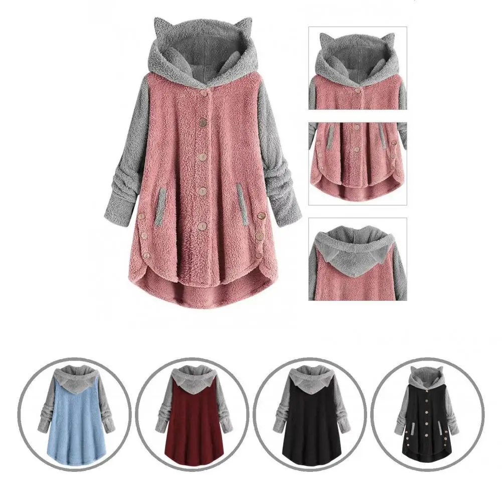 

Шикарная Женская куртка с медвежьими ушками, женский кардиган, двусторонний бархатный дышащий