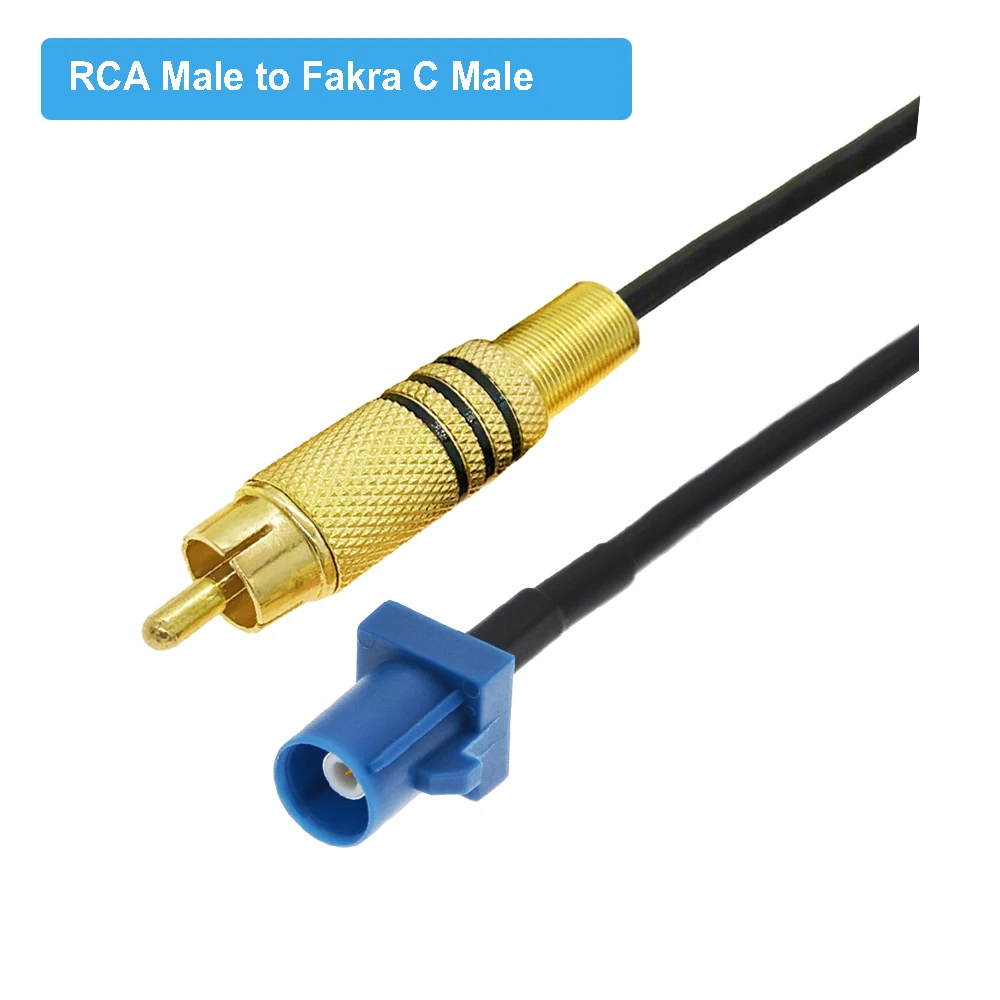 Коаксиальный Fakra C штекер-штекер RCA штекер GPS видеокабель адаптер для автомобиля