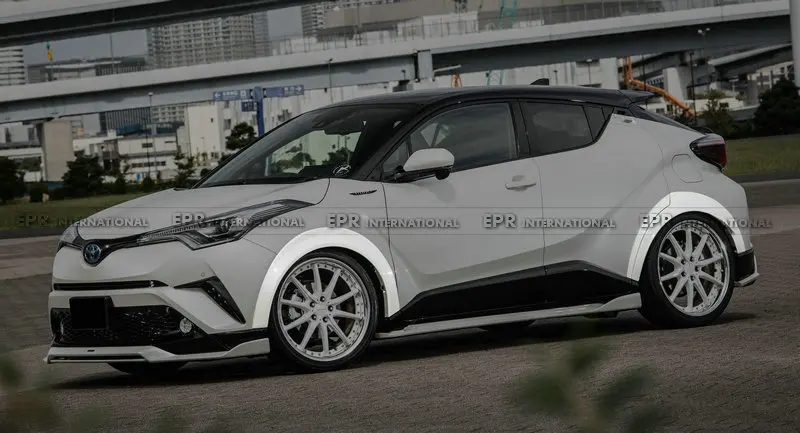 Стекловолокно крылья для Тойота CH-R АТС Стиль FRP широкий Комплект крыльев 6 шт.(10 мм шире и 15 мм понижен) Комплект кузова тюнинг для CHR Racing