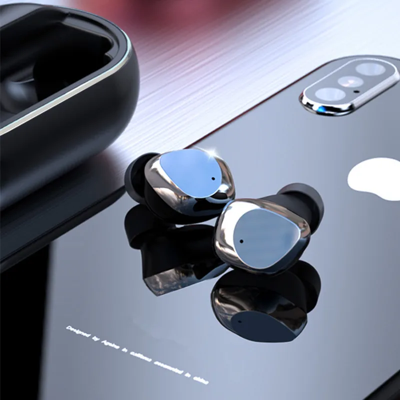 للبيع سماعة رأس بخاصية البلوتوث صحيح سمّاعة رياضيّة لاسلكيّة هاتف نقال دعوة HD مشغل موسيقى بكلتا الأذنين مقاوم للماء شحن في الأذن زوج