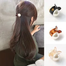 Mini horquillas de perlas redondas coreanas para mujeres y niñas, pasadores de garra para el cabello, pinzas de cangrejo para el cabello, herramienta de maquillaje de estilo, accesorios para el cabello (2)
