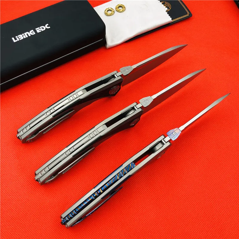Складной нож Libing маленький резец из титанового сплава S90V для повседневного