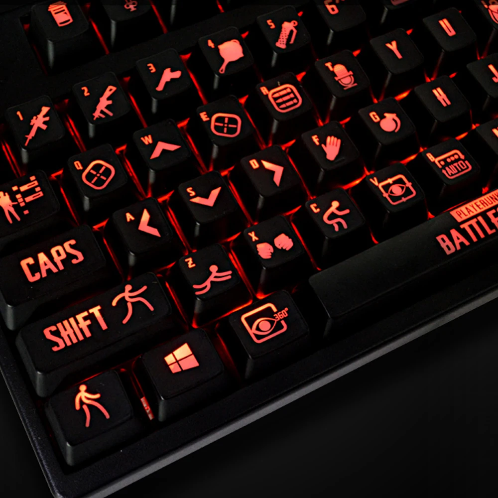 [HFSECURITY] 108 клавиш с подсветкой ABS игровые колпачки для механических ключей Cherry MX6.0