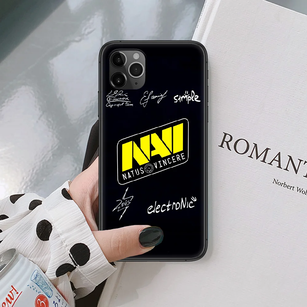 

CS Go Natus Vincere Navi Logo Phone Case For IPhone 4 4s 5 5S SE 5C 6 6S 7 8 Plus X XS XR 11 12 Mini Pro Max 2020 Black black